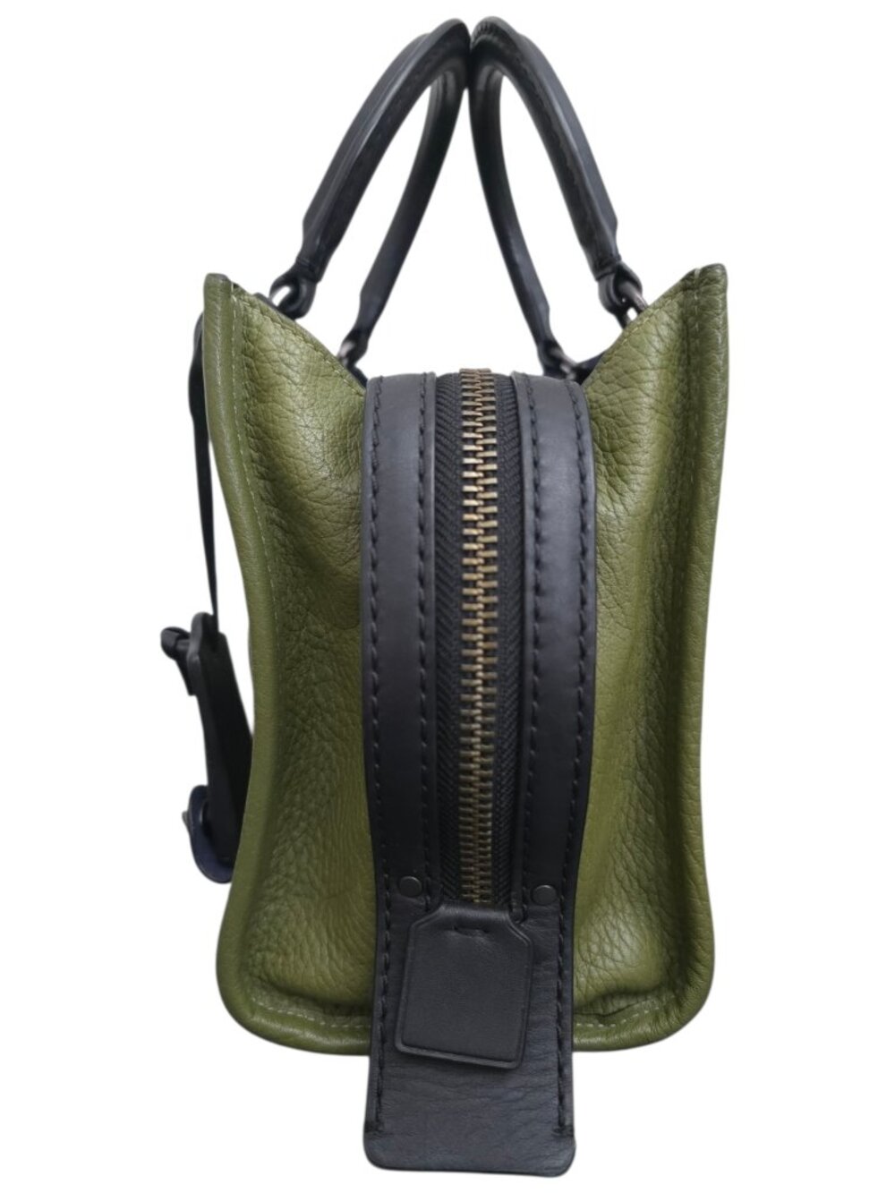 Coach Rogue 25 Bag 1941 Olive Green Pebbled Leather Satchel 54536 - Picture 4 of 11